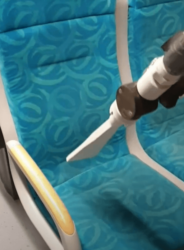 Undercarriage brake components after grease and dust removal